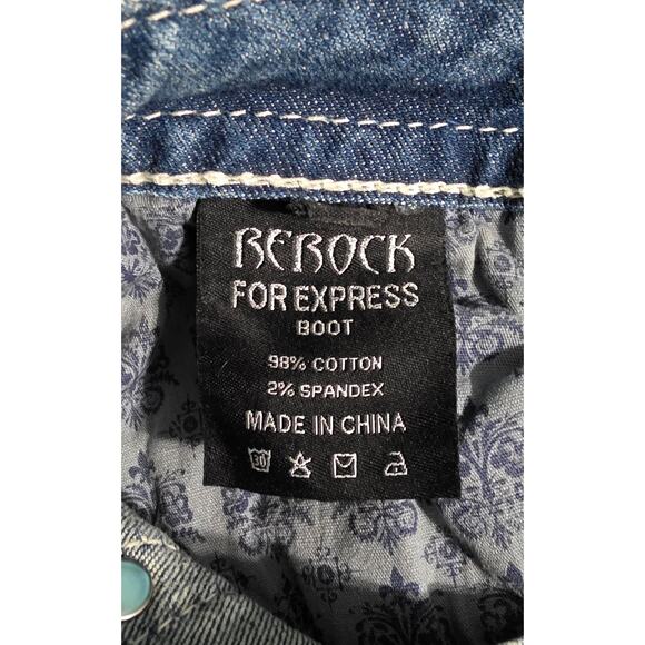 ReRock for Express Boot Cut Women Jeans Cowgirl Size 4R Western wear - Picture 4 of 5